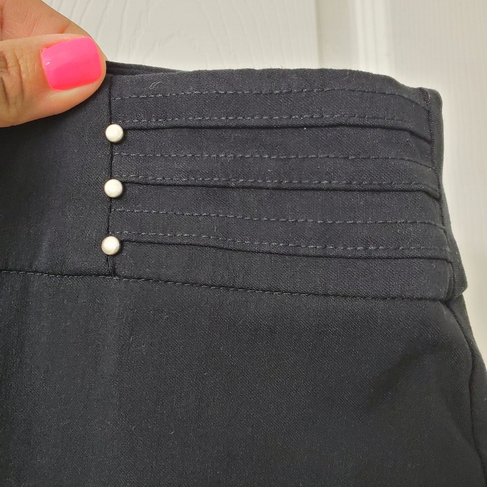 JM Collection Women's Petite Stretch Black Cropped Pants/capri  Medium - Picture 4 of 5